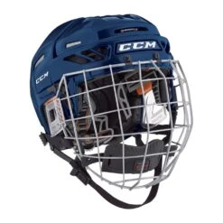 CCM FitLite 3DS Hockey Helmet With Cage Senior -Hockey Shop 3dscombonavysilver