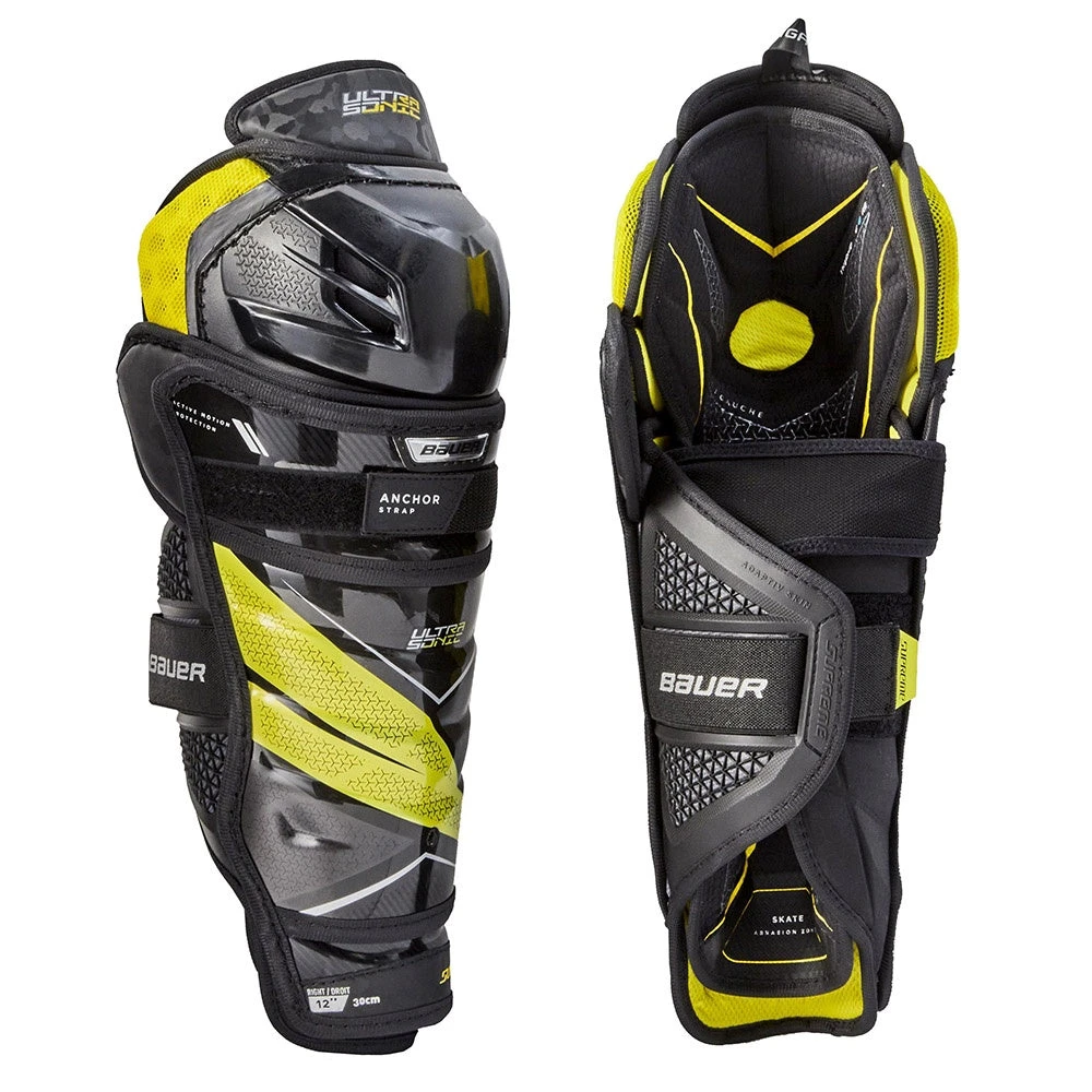 Bauer Supreme Ultrasonic Junior Ice Hockey Shin Guards 1 Bauer Supreme Ultrasonic Junior Ice Hockey Shin Guards