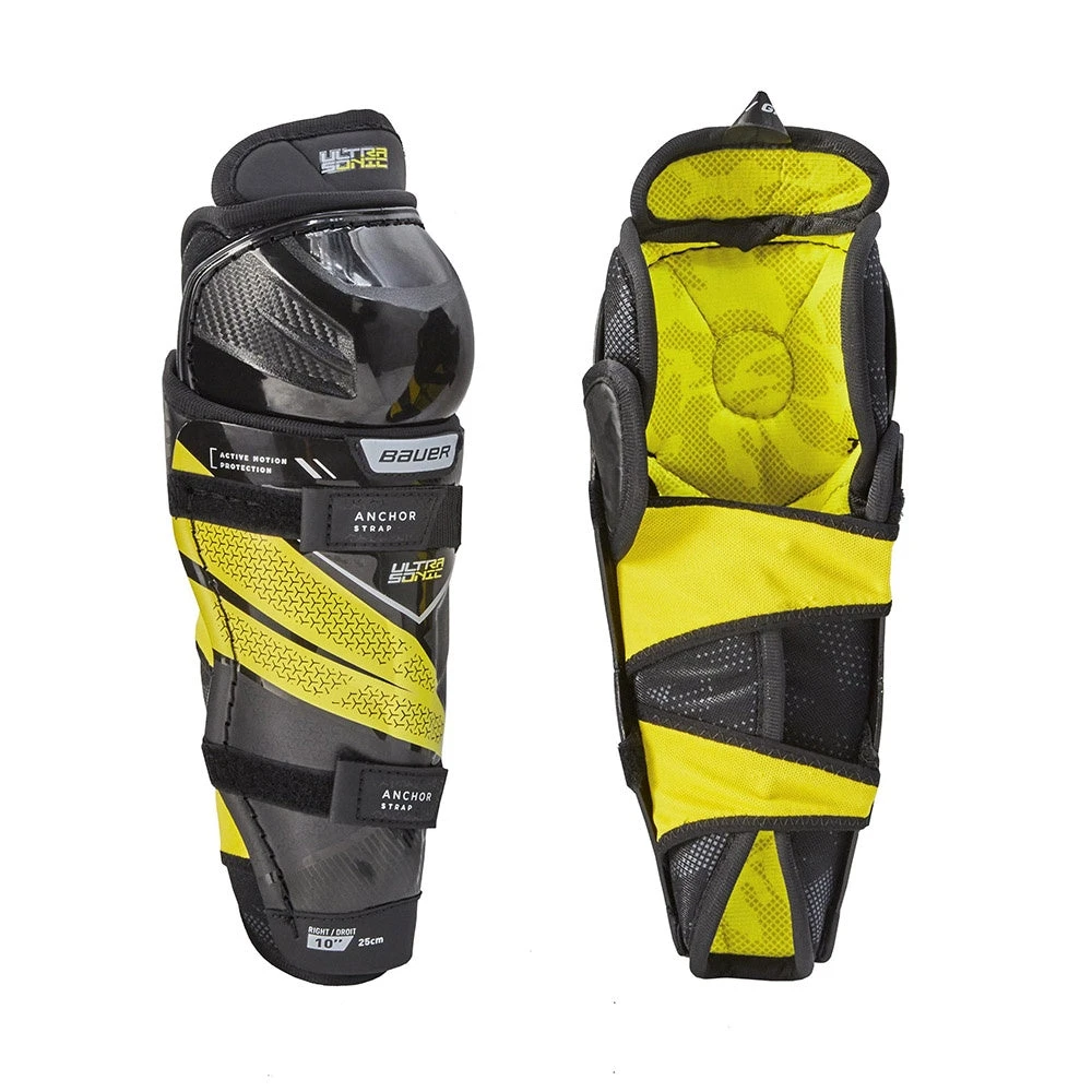 Bauer Supreme Ultrasonic Youth Ice Hockey Shin Guards 1 Bauer Supreme Ultrasonic Youth Ice Hockey Shin Guards