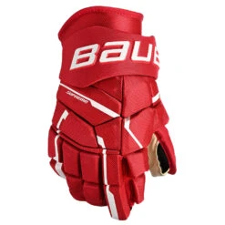 Bauer Supreme M5 Pro Senior Ice Hockey Gloves 17 Bauer Supreme M5 Pro Senior Ice Hockey Gloves -Hockey Shop M5PRO SR FRONT RED