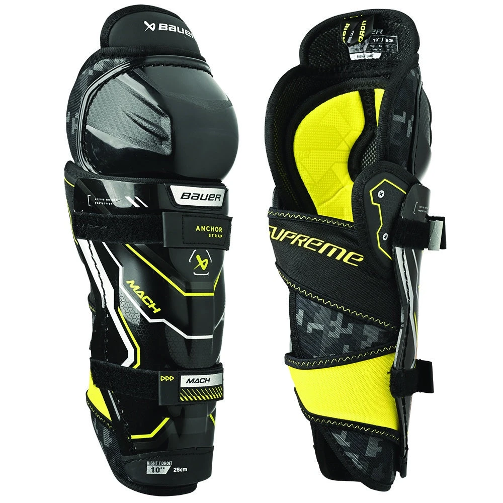 Bauer Supreme Mach Youth Ice Hockey Shin Guards 1 Bauer Supreme Mach Youth Ice Hockey Shin Guards