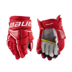 Bauer Supreme Ultrasonic Junior Ice Hockey Gloves -Hockey Shop UltrasonicJr.Red